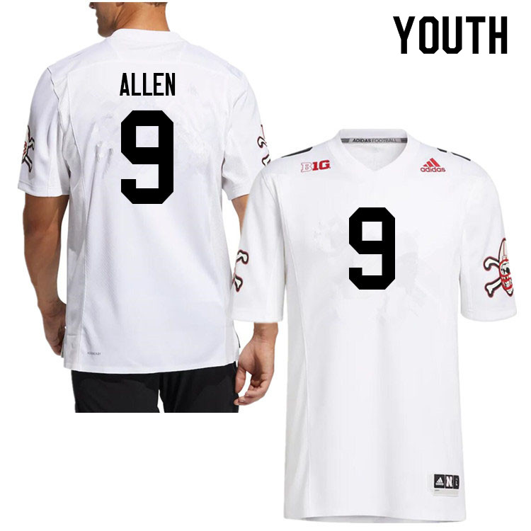 Youth #9 Ajay Allen Nebraska Cornhuskers College Football Jerseys Sale-Strategy